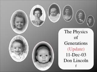 The Physics of Generations (Update) 11-Dec-03 Don Lincoln f