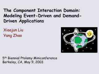The Component Interaction Domain: Modeling Event-Driven and Demand-Driven Applications
