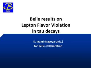 Belle results on Lepton Flavor Violation in tau decays