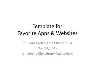 Template for Favorite Apps &amp; Websites