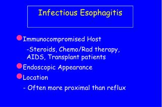 Infectious Esophagitis