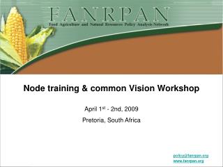 Node training & common Vision Workshop