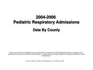 2004-2006 Pediatric Respiratory Admissions Data By County
