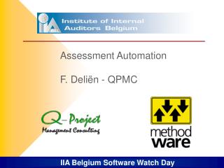 Assessment Automation F. Deliën - QPMC