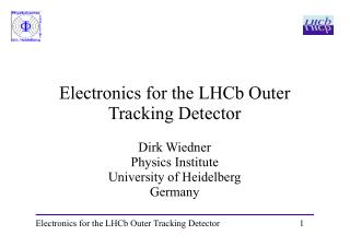 Electronics for the LHCb Outer Tracking Detector