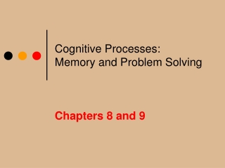 Cognitive Processes: Memory and Problem Solving