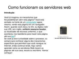 Como funcionam os servidores web