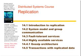 Distributed Systems Course Replication