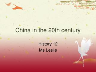 China in the 20th century