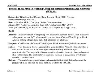 Project: IEEE P802.15 Working Group for Wireless Personal Area Networks (WPANs)