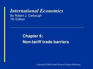 International Economics By Robert J. Carbaugh 7th Edition