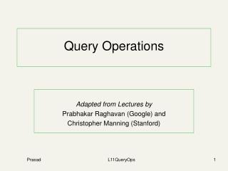 Query Operations