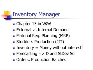 Inventory Manager