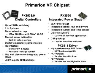 Primarion VR Chipset