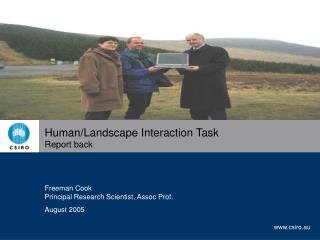 Human/Landscape Interaction Task Report back