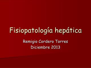 Fisiopatología hepática
