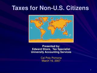 Taxes for Non-U.S. Citizens