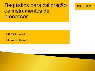 Requisitos para calibração de instrumentos de processos