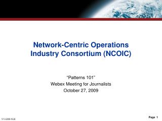 Network-Centric Operations Industry Consortium (NCOIC)