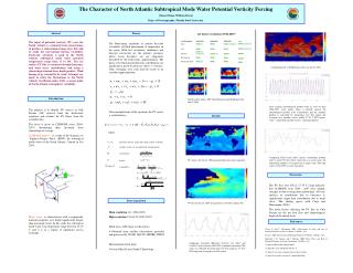 The Character of North Atlantic Subtropical Mode Water Potential Vorticity Forcing