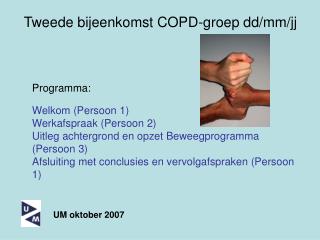 Tweede bijeenkomst COPD-groep dd/mm/jj