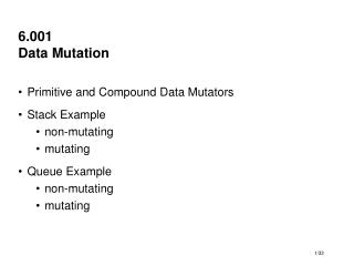 6.001 Data Mutation