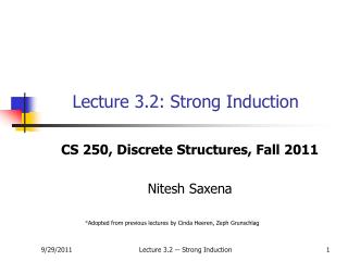 Lecture 3.2: Strong Induction