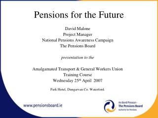 Pensions for the Future