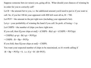 Example: &quot;Poker Superstars Invitational Tournament&quot;, FSN, October 2005.