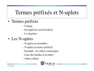 Termes préfixés et N-uplets