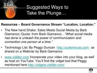 Resources – Board Governance Stream “Location, Location.”