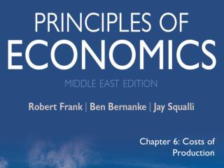 Chapter 6: Costs of Production