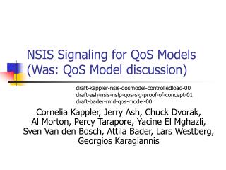 NSIS Signaling for QoS Models (Was: QoS Model discussion)