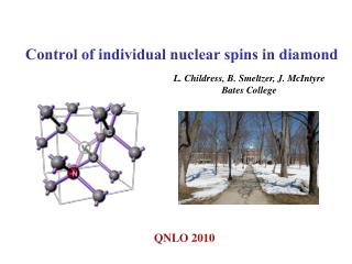 Control of individual nuclear spins in diamond