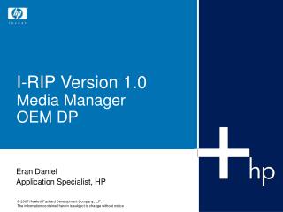 I-RIP Version 1.0 Media Manager OEM DP