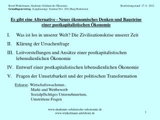 Was ist los in unserer Welt? Die Zivilisationskrise unserer Zeit Klärung der Ursachenfrage