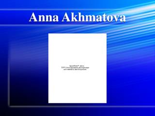 Anna Akhmatova