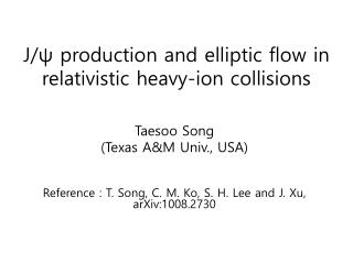 J/ ψ production and elliptic flow in relativistic heavy-ion collisions