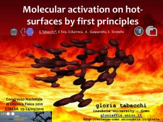 Molecular activation on hot-surfaces by first principles