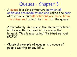 Queues – Chapter 3