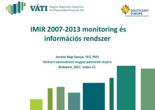 IMIR 2007-2013 monitoring és információs rendszer