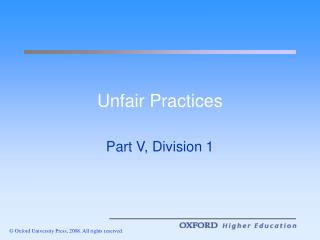 Unfair Practices