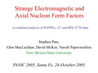 Strange Electromagnetic and Axial Nucleon Form Factors
