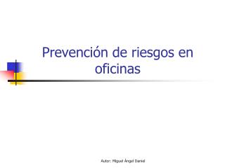 Prevención de riesgos en oficinas