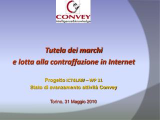 Tutela dei marchi e lotta alla contraffazione in Internet Progetto ICT4LAW – WP 11