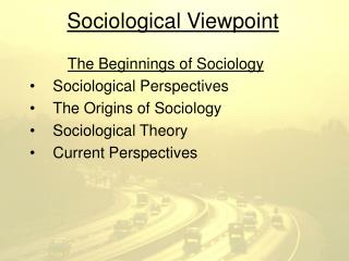 Sociological Viewpoint