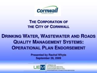 The Corporation of the City of Cornwall