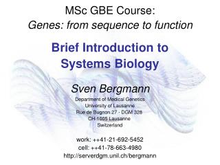 Course Overview