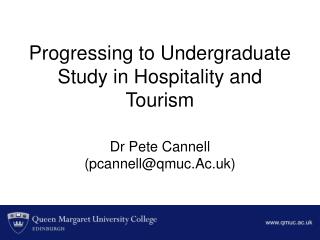 Progressing to Undergraduate Study in Hospitality and Tourism