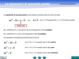 Forma dell’equazione